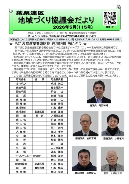 だより　第115号(8年5月)①のサムネイル